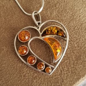 Heart Pendant Sterling Silver 925 Necklace